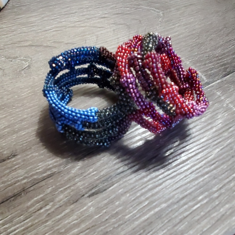 Set of 2 wrap around cuff bracelets